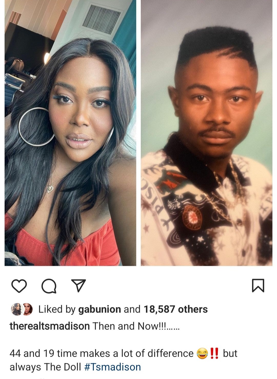 Media personality, TS madison causes a stir as she shares her before and now photos 2 Actress TS madison causes a stir as she shares her before and now photos