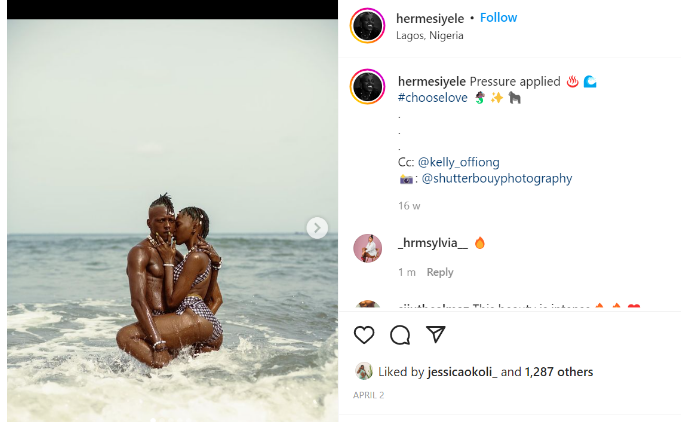 Photos of women BBNaija level Up housemate, Hermes is in an intimate relationship with 3 Hermes and his girlfriend