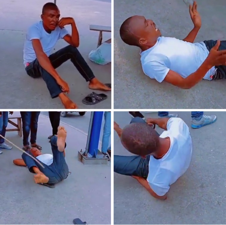 Suspected phone thief publicly flogged in Bayelsa 1 Suspected phone snatcher publicly flogged in Bayelsa