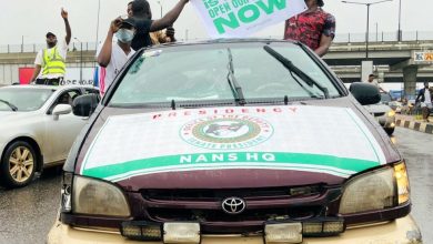 NANS Protest at Airport road, Lagos